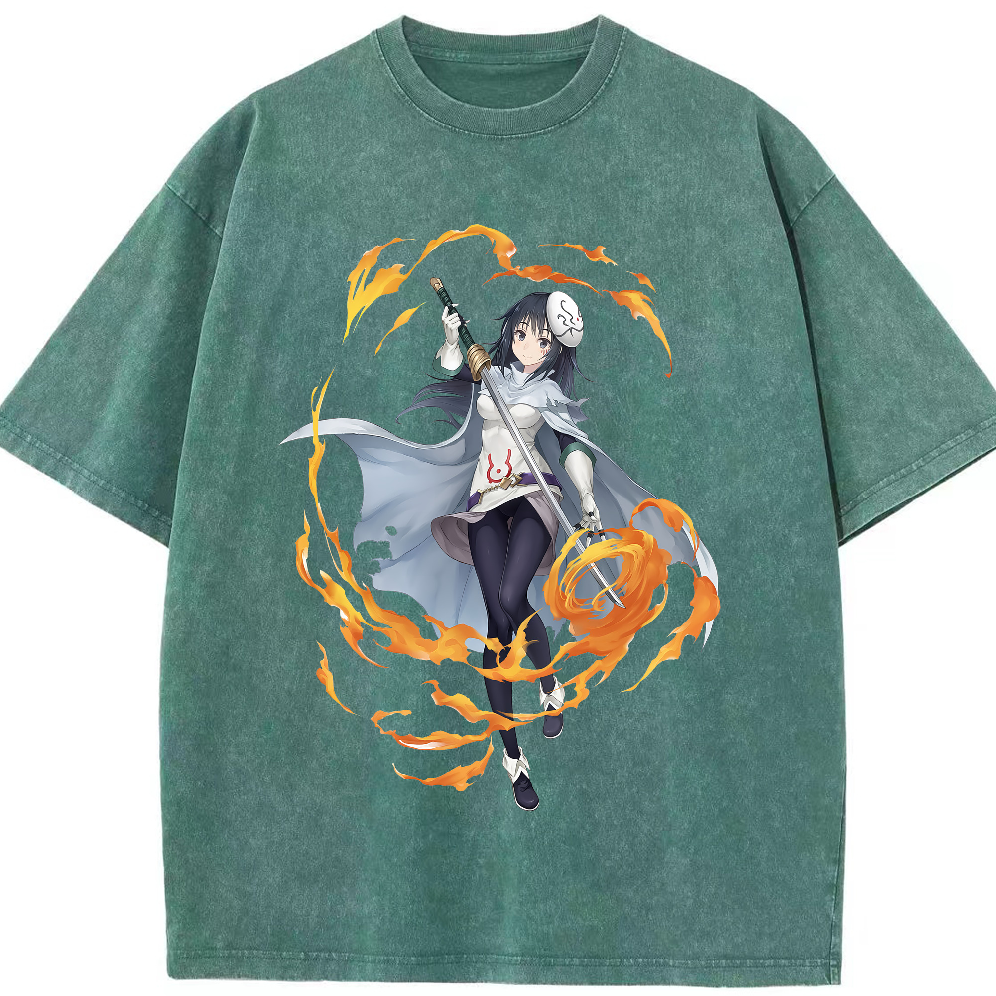 （画像用） 転スラ Regarding Reincarnated to Slime 綿100% ヴィンテージ風 半袖Tシャツ（フロントプリント）